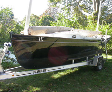 Romilly on trailer