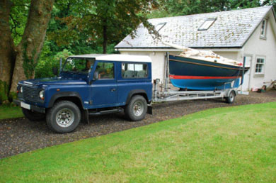 Picking up the boat near Helensburgh