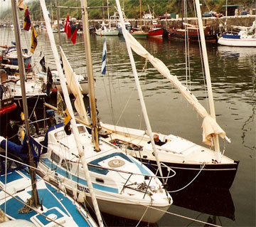 Speedwell moored at Peel, Isle of Man